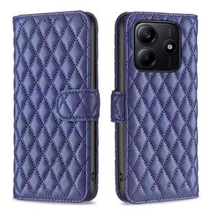 For Redmi Note 14 5G Diamond Lattice Wallet Flip Leather Phone Case(Blue)