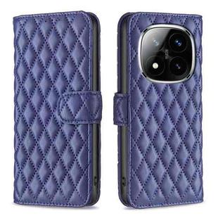 For Redmi Note 14 Pro 5G / Note 14 Pro+ 5G Diamond Lattice Wallet Flip Leather Phone Case(Blue)