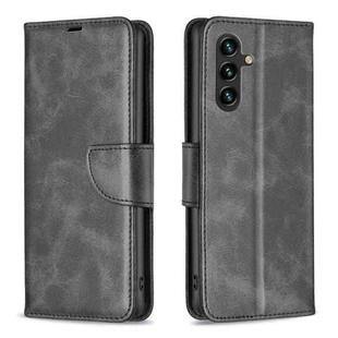 For Samsung Galaxy A16 5G Lambskin Texture Pure Color Flip Leather Phone Case(Black)