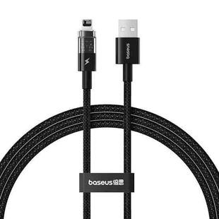 Baseus Gem Transparent 2.4A USB to 8 Pin Fast Charging Data Cable, Length:1m(Black)