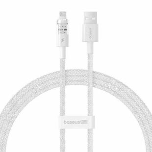 Baseus Gem Transparent 2.4A USB to 8 Pin Fast Charging Data Cable, Length:1m(White)