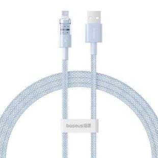 Baseus Gem Transparent 2.4A USB to 8 Pin Fast Charging Data Cable, Length:1m(Blue)