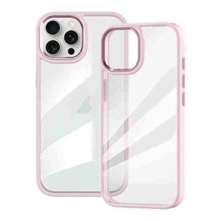 For iPhone 15 Pro Max Gold Shield 2 in 1 PC + TPU Shockproof Phone Case(Pink)