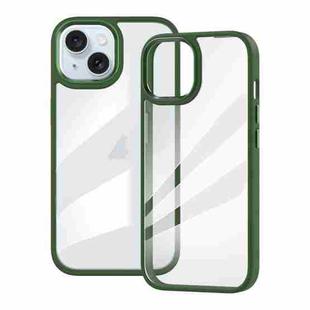 For iPhone 15 Gold Shield 2 in 1 PC + TPU Shockproof Phone Case(Green)