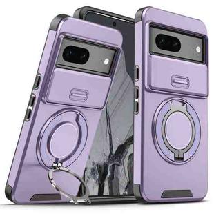 For Google Pixel 7 Sliding Camshield Ring Holder Phone Case(Purple)