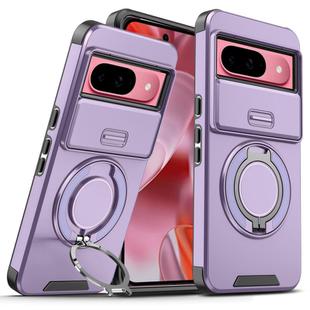 For Google Pixel 9 / 9 Pro Sliding Camshield Ring Holder Phone Case(Purple)