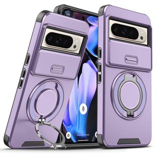 For Google Pixel 9 Pro XL Sliding Camshield Ring Holder Phone Case(Purple)