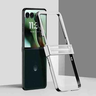 For Motorola Razr 60 Ultra Three Parts 6D Electroplating PC Shockproof Phone Case(Silver)