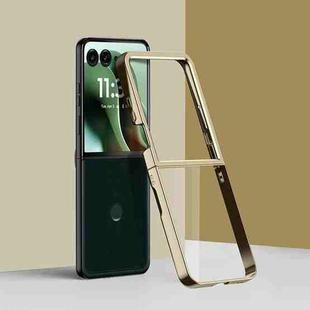 For Motorola Razr 60 Ultra 6D Electroplating PC Shockproof Phone Case(Gold)