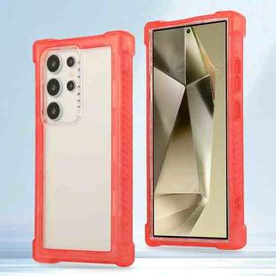 For Samsung Galaxy S24 Ultra 5G Transparent Matte TPU Hybrid PC 3-in-1 Phone Case(Orange)