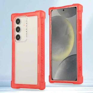 For Samsung Galaxy S24+ 5G Transparent Matte TPU Hybrid PC 3-in-1 Phone Case(Orange)