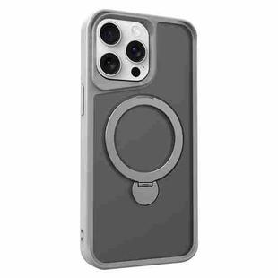 For iPhone 15 Pro Max Invisible Fulcrum Holder MagSafe Phone Case(Grey)