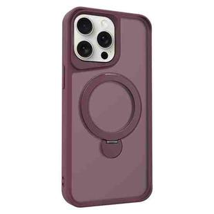 For iPhone 15 Pro Max Invisible Fulcrum Holder MagSafe Phone Case(Wine Red)