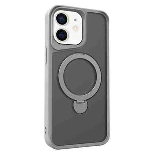 For iPhone 12 / 12 Pro Invisible Fulcrum Holder MagSafe Phone Case(Grey)