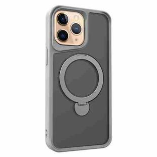 For iPhone 11 Pro Max Invisible Fulcrum Holder MagSafe Phone Case(Grey)