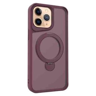 For iPhone 11 Pro Max Invisible Fulcrum Holder MagSafe Phone Case(Wine Red)