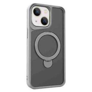 For iPhone 15 Plus / 14 Plus Invisible Fulcrum Holder MagSafe Phone Case(Grey)