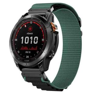 22mm Loop Nylon Watch Band(Black Green)