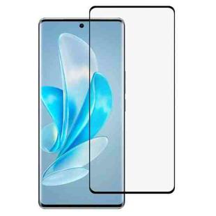 For vivo S17 Pro Full Glue 9H HD 3D Curved Edge Tempered Glass Film(Black)