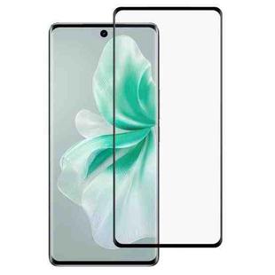 For vivo S18 Full Glue 9H HD 3D Curved Edge Tempered Glass Film(Black)