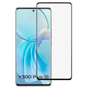 For vivo Y300+ Full Glue 9H HD 3D Curved Edge Tempered Glass Film(Black)