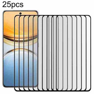 For vivo Y300 Pro 25pcs Full Glue 9H HD 3D Curved Edge Tempered Glass Film(Black)