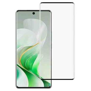 For vivo V40 Pro / T3 Ultra Edge Glue 9H HD 3D Curved Edge Tempered Glass Film(Black)