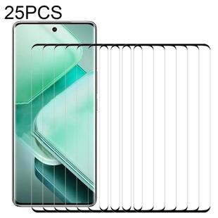 For vivo T3 Pro 5G / iQOO Z9s / Z9s Pro 25pcs Edge Glue 9H HD 3D Curved Edge Tempered Glass Film(Black)