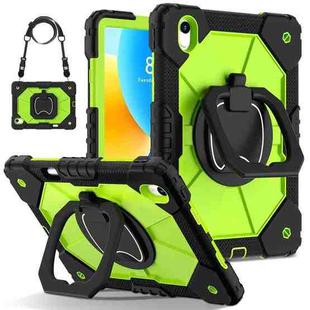 For Huawei Matepad 11.5 2023 Contrast Color Robot Silicone Hybrid PC Tablet Case(Black Yellow Green)