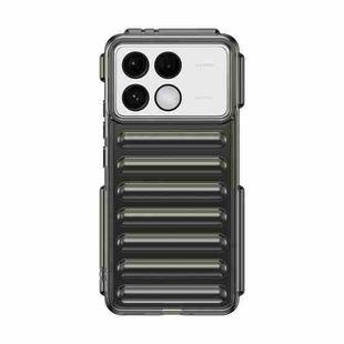 For Redmi K70 Capsule Series Candy Color TPU Phone Case(Transparent Grey)