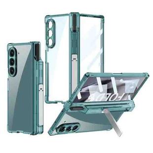 For Samsung Galaxy Z Fold6 GKK Integrated Airbag Hinge Full Coverage Phone Case with Holder / Pen Box, Not Included Pen(Green)