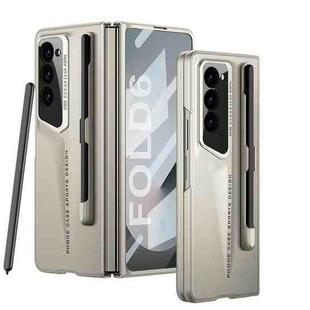 For Samsung Galaxy Z Fold6 GKK Integrated Blade Ultra-thin Full Coverage Phone Case with Pen Slot, Not Included Pen(Titanium Gray)