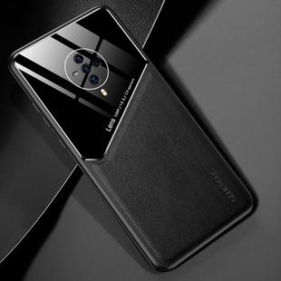 For Vivo S6 All-inclusive Leather + Organic Glass Phone Case with Metal Iron Sheet(Black)