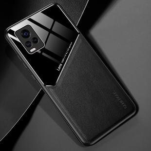 For Vivo S7 / V20 Pro All-inclusive Leather + Organic Glass Phone Case with Metal Iron Sheet(Black)