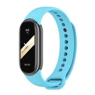 For Xiaomi Smart Band 9 / 8 MIJOBS Metal Buckle Solid Color Silicone Watch Band(Sky Blue)