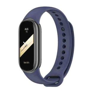 For Xiaomi Smart Band 9 / 8 MIJOBS Metal Buckle Solid Color Silicone Watch Band(Midnight Blue)