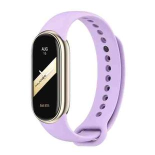 For Xiaomi Smart Band 9 / 8 MIJOBS Metal Buckle Solid Color Silicone Watch Band(Taro Purple)