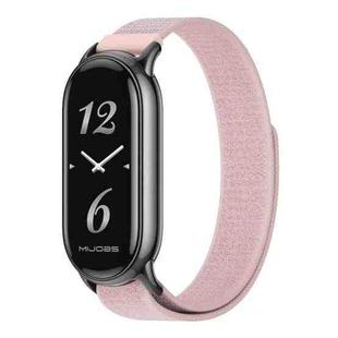 For Xiaomi Smart Band 9 / 8 MIJOBS Nylon Watch Band Wristband(Pink Black)