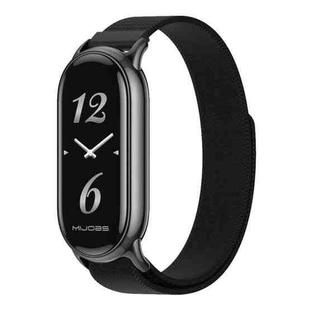 For Xiaomi Smart Band 9 / 8 MIJOBS Nylon Watch Band Wristband(Black)