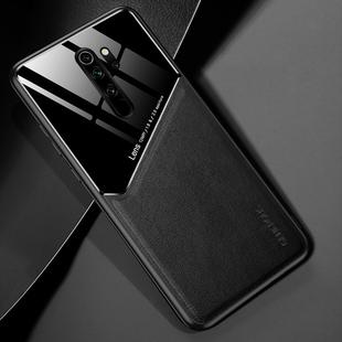 For Xiaomi Redmi Note 8 Pro All-inclusive Leather + Organic Glass Phone Case with Metal Iron Sheet(Black)