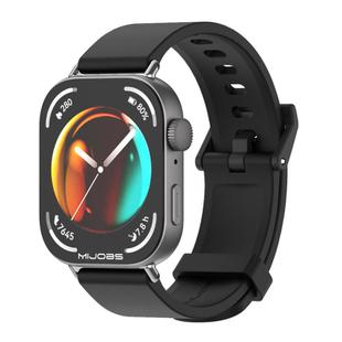For Huawei Watch Fit3 MIJOBS Solid Color Silicone Watch Band(Black)