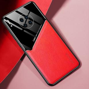 For Huawei Mate 30 All-inclusive Leather + Organic Glass Protective Case with Metal Iron Sheet(Red)