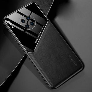 For Huawei Mate 30 Pro All-inclusive Leather + Organic Glass Protective Case with Metal Iron Sheet(Black)