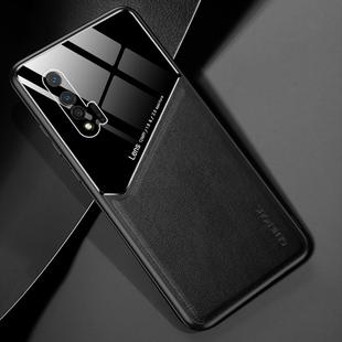 For Huawei nova 6 All-inclusive Leather + Organic Glass Protective Case with Metal Iron Sheet(Black)
