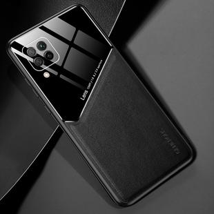 For Huawei nova 6 SE All-inclusive Leather + Organic Glass Protective Case with Metal Iron Sheet(Black)