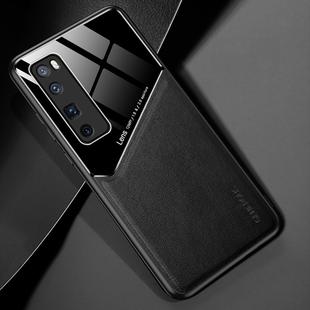 For Huawei nova 7 Pro 5G All-inclusive Leather + Organic Glass Protective Case with Metal Iron Sheet(Black)