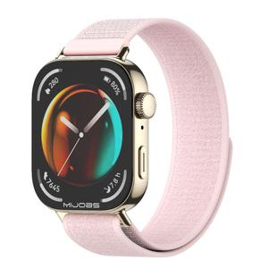 For Huawei Watch Fit3 MIJOBS Nylon Watch Band Wristband(Pink Light Gold)