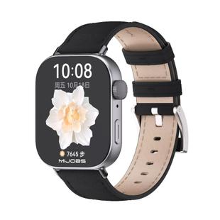 For Huawei Watch Fit3 MIJOBS Genuine Leather Watch Band(Black)