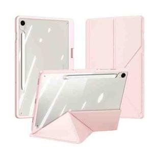 For Samsung Galaxy Tab S9 / S9 FE DUX DUCIS Magi Series Smart Leather Tablet Case(Pink)