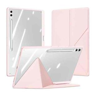For Samsung Galaxy Tab S10 Ultra DUX DUCIS Magi Series Smart Leather Tablet Case(Pink)